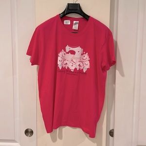 Sewing Makes Me Happy Bright Pink Tee